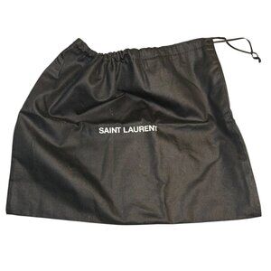 saint laurent NEW double faced black cream drawstring purse protector dust bag